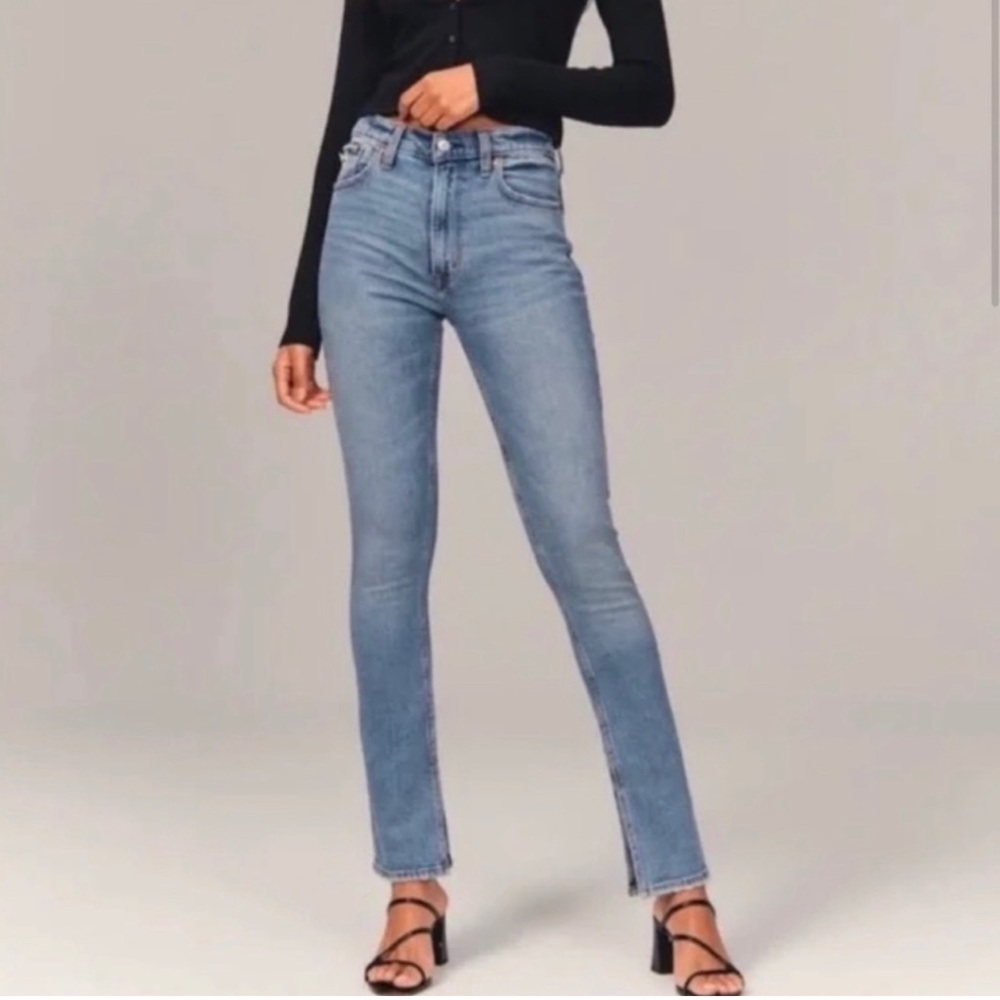 ABERCROMBIE & FITCH The Skinny High Rise Curve Love Jean Sz 8 SHORT